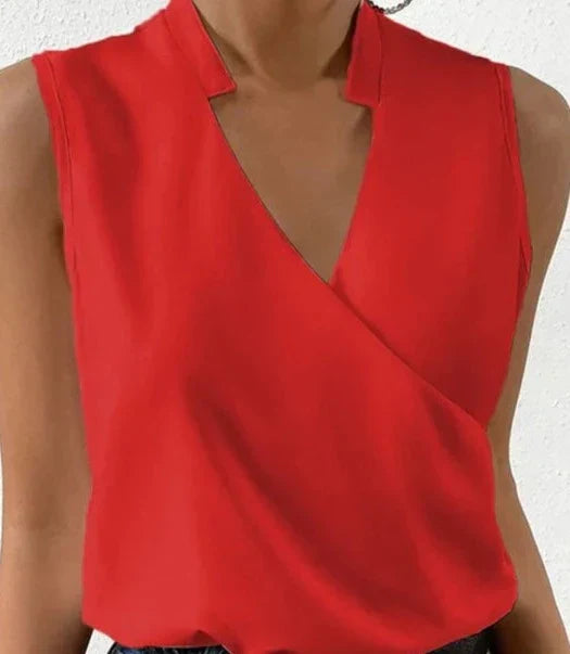 Vêtement femme estival: top débardeur sans manches, chic et polyvalent pour toutes occasions d'été.