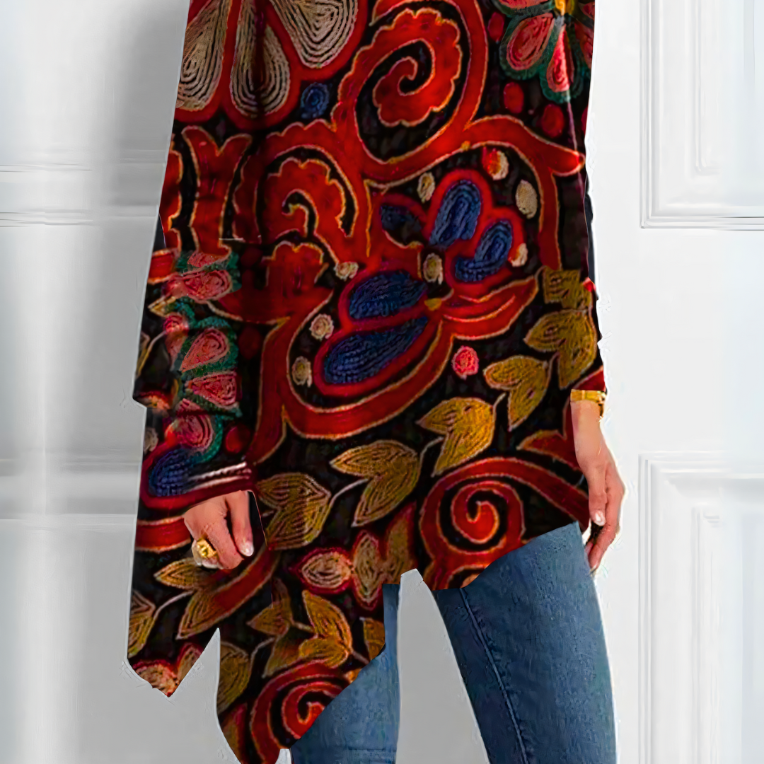 Haut femme Mieke style vintage rouge, débardeur élégant et confortable, tendance mode été.