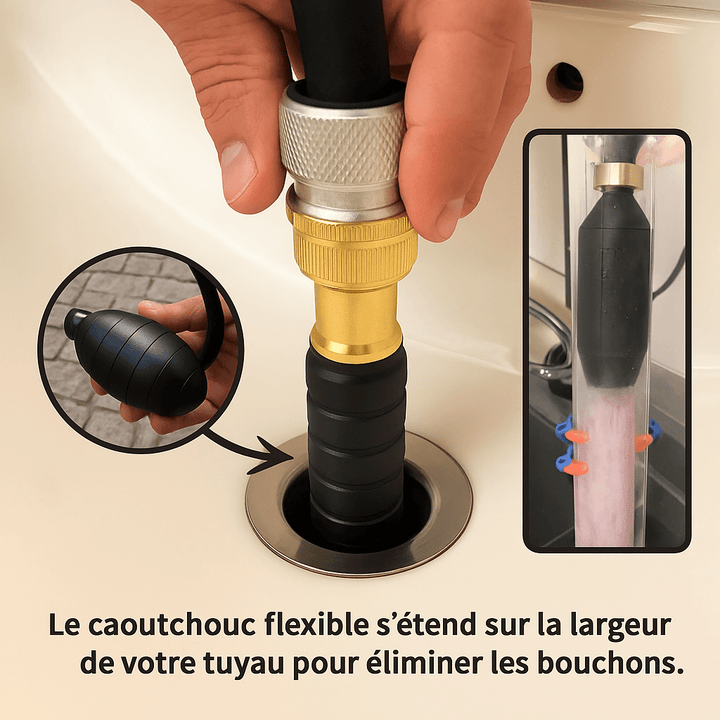 Déboucheur canalisation.  Dissout efficacement les bouchons d'éviers et baignoires. Formule puissante et respectueuse des can