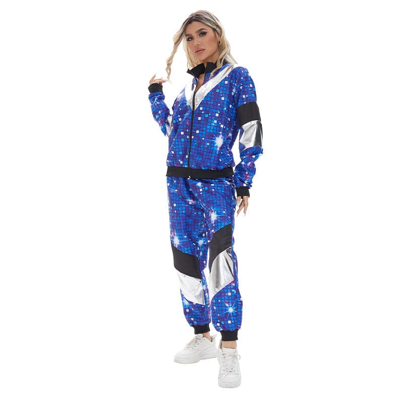 Déguisement années 80 disco femme. Costume rétro, look vibrant et coloré.  Parfait pour une soirée à thème.
