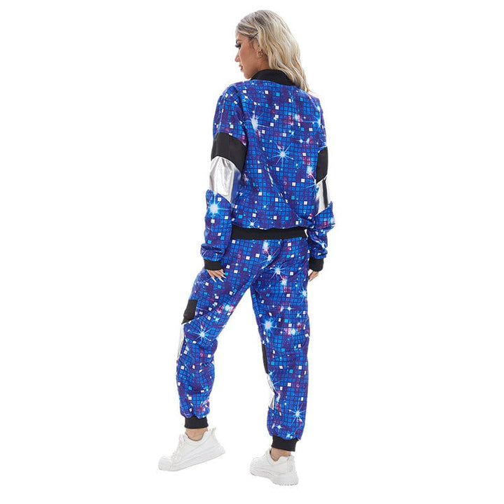 Déguisement années 80 disco femme. Costume rétro, look vibrant et coloré.  Parfait pour une soirée à thème.