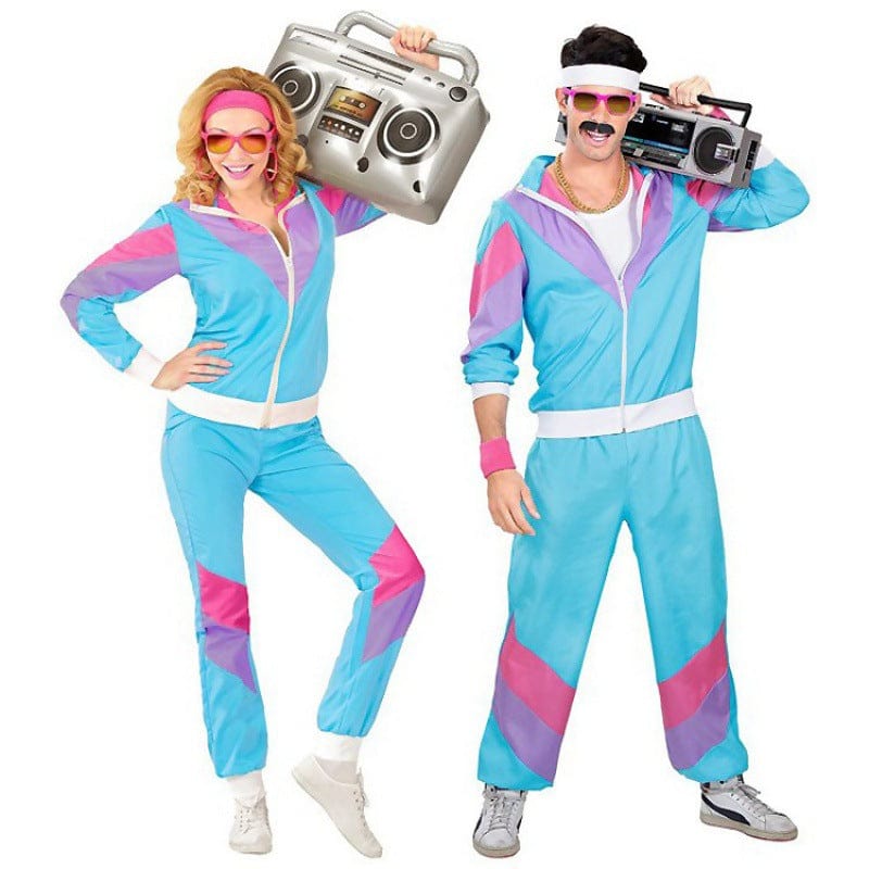Déguisement années 80 disco femme. Costume rétro, look vibrant et coloré.  Parfait pour une soirée à thème.