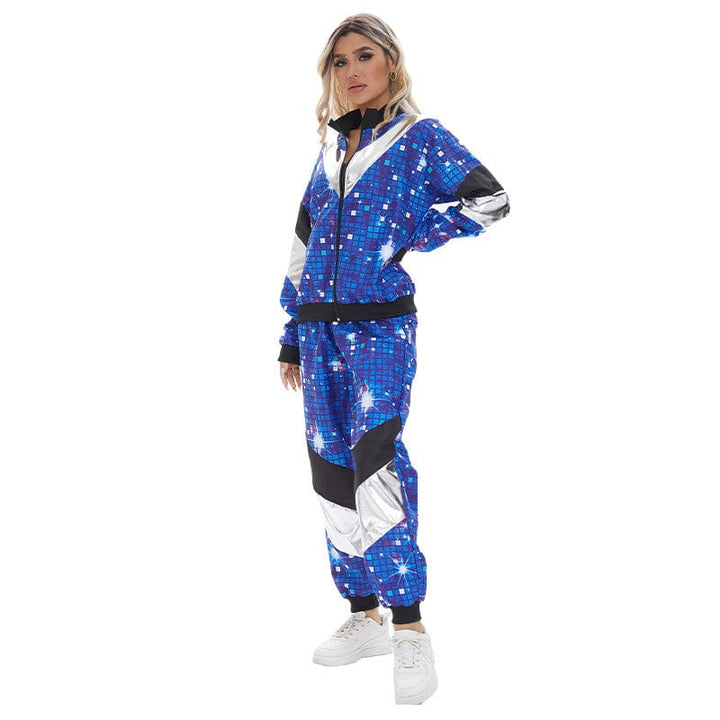 Déguisement années 80 disco femme. Costume rétro, look vibrant et coloré.  Parfait pour une soirée à thème.