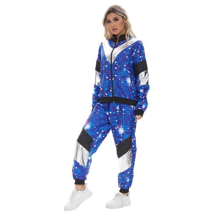 Déguisement années 80 disco femme. Costume rétro, look vibrant et coloré.  Parfait pour une soirée à thème.