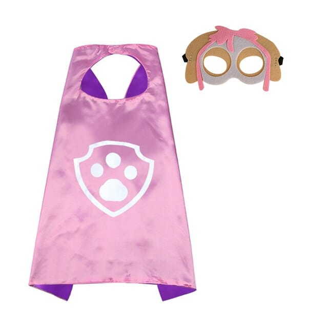 Déguisement enfant : cape et masque assortis.  Parfait pour le jeu de rôle et les fêtes costumées.