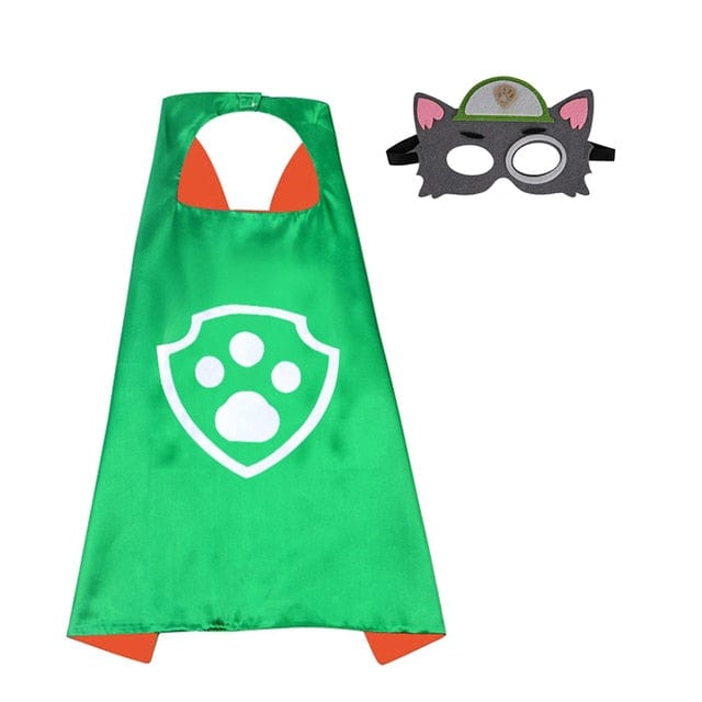 Déguisement enfant : cape et masque assortis.  Parfait pour le jeu de rôle et les fêtes costumées.