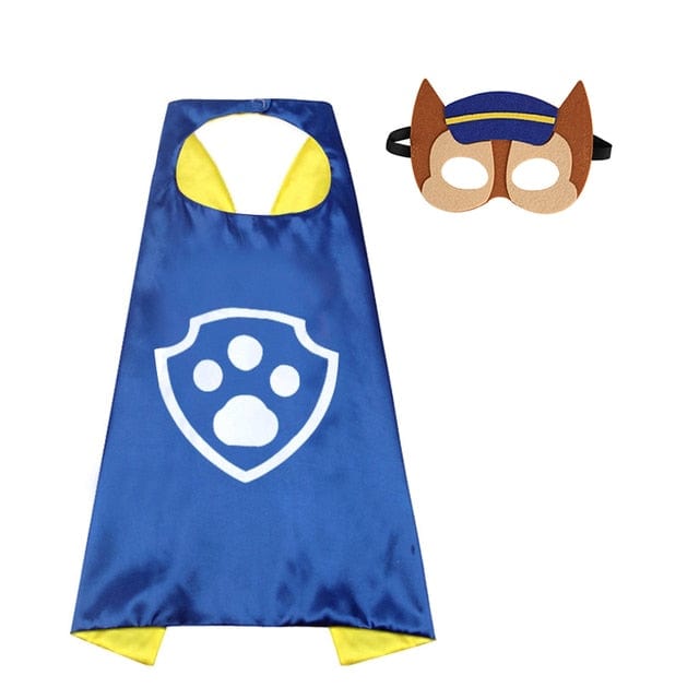 Déguisement enfant : cape et masque assortis.  Parfait pour le jeu de rôle et les fêtes costumées.