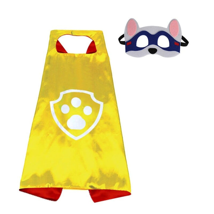 Déguisement enfant : cape et masque assortis.  Parfait pour le jeu de rôle et les fêtes costumées.