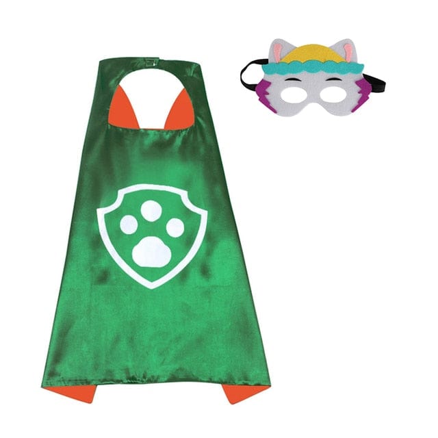 Déguisement enfant : cape et masque assortis.  Parfait pour le jeu de rôle et les fêtes costumées.