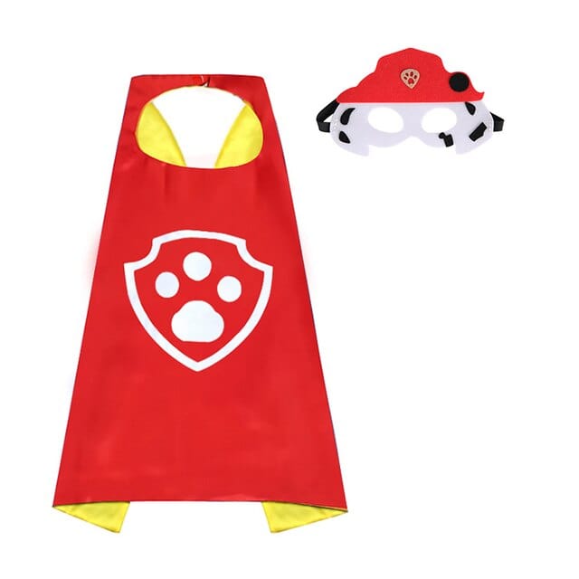 Déguisement enfant : cape et masque assortis.  Parfait pour le jeu de rôle et les fêtes costumées.