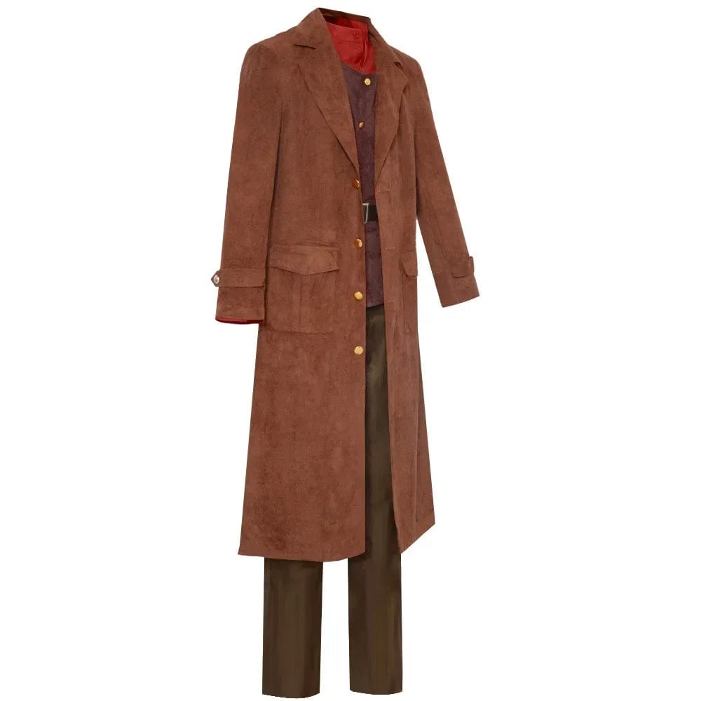 "Déguisement Hagrid 6 pièces avec robe longue brune, ceinture noire et accessoires pour fans de Harry Potter"