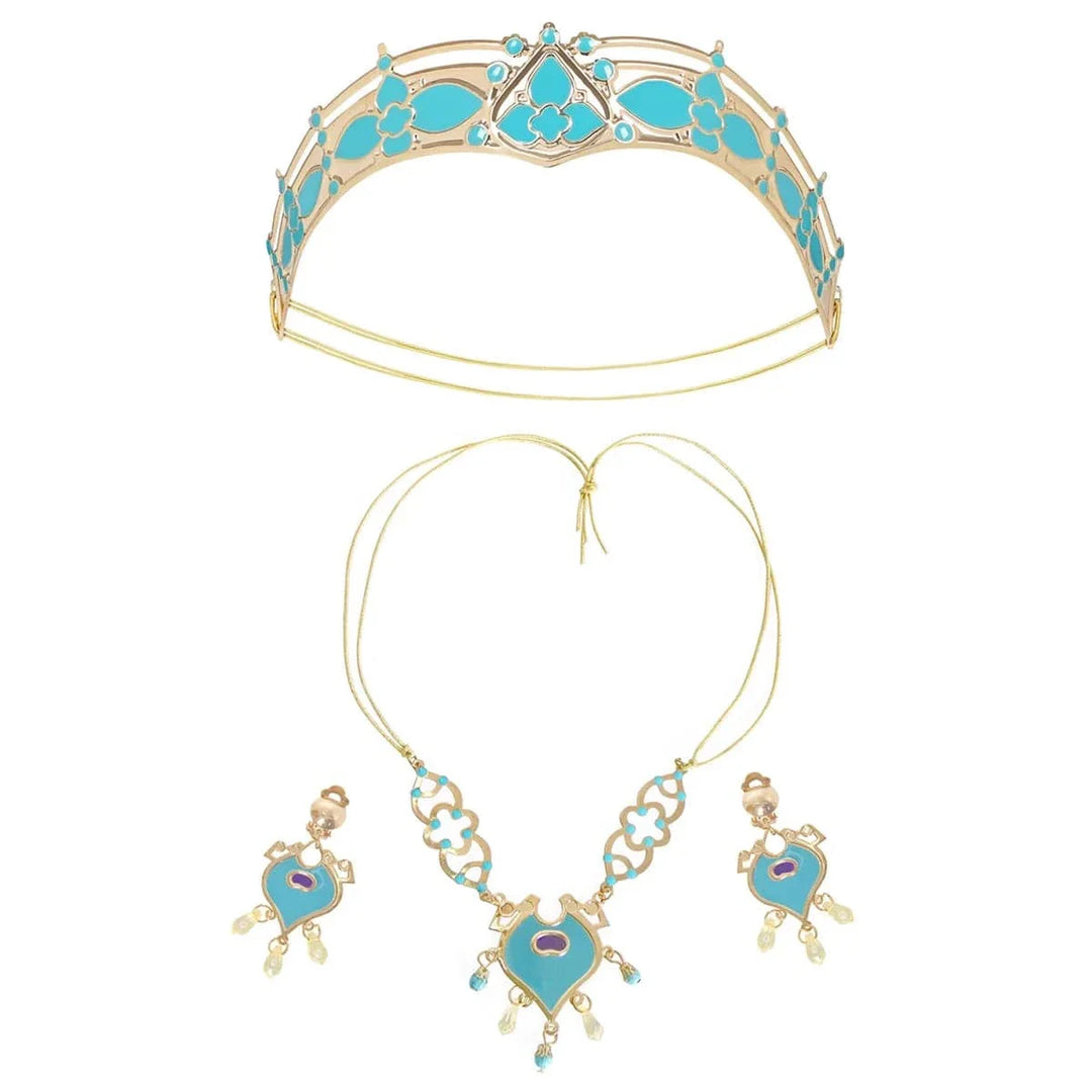 Déguisement princesse enfant: robe, couronne, accessoires. Costume complet luxe.