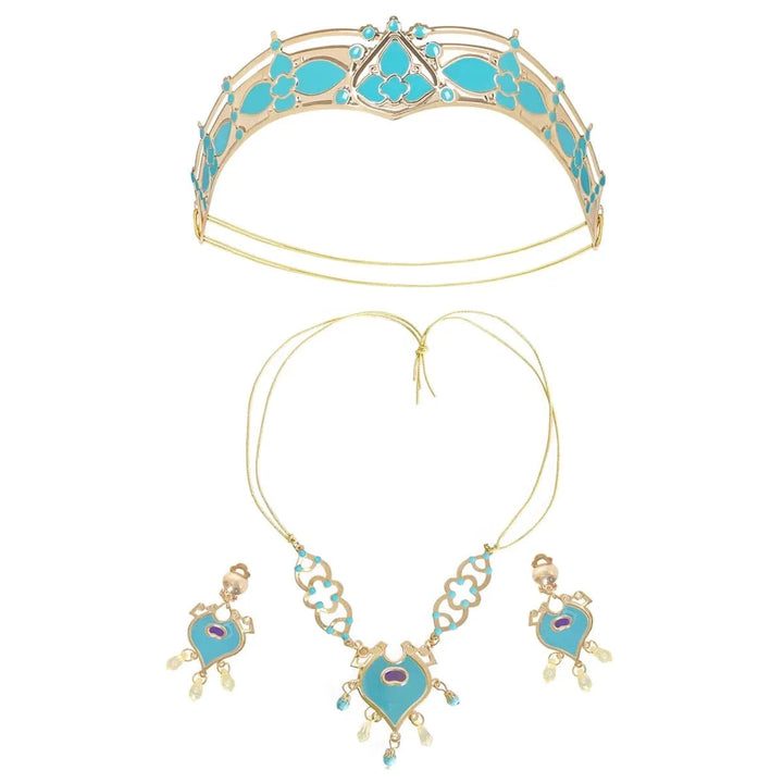Déguisement princesse enfant: robe, couronne, accessoires. Costume complet luxe.