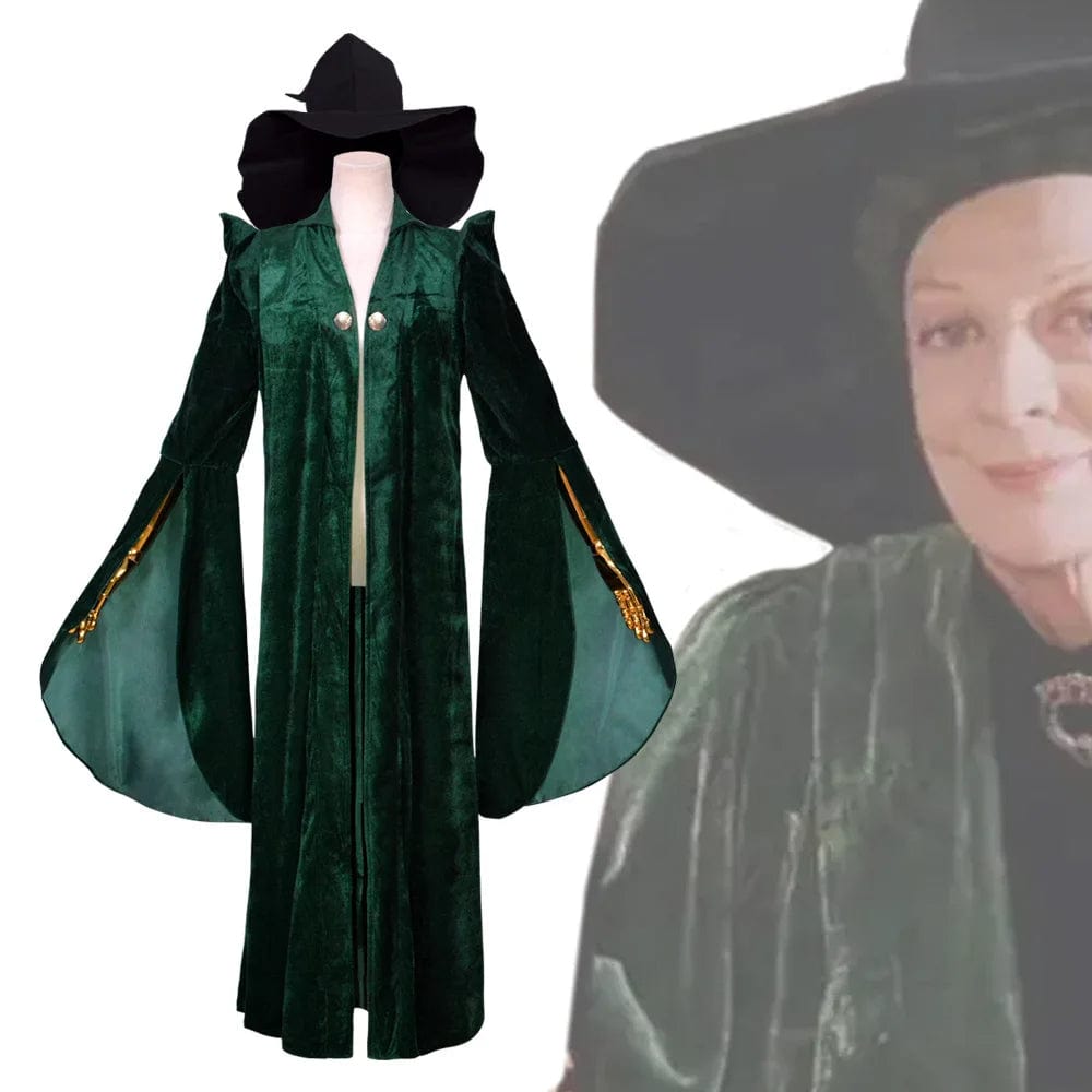 Déguisement Professeur McGonagal, adulte & enfant. Costume détaillé, élégant et fidèle au film Harry Potter.