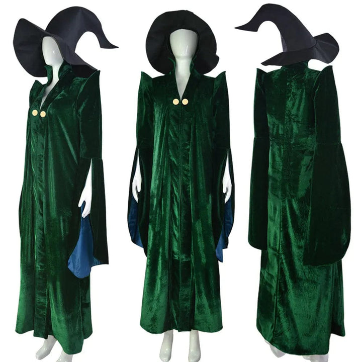 Déguisement Professeur McGonagal, adulte & enfant. Costume détaillé, élégant et fidèle au film Harry Potter.