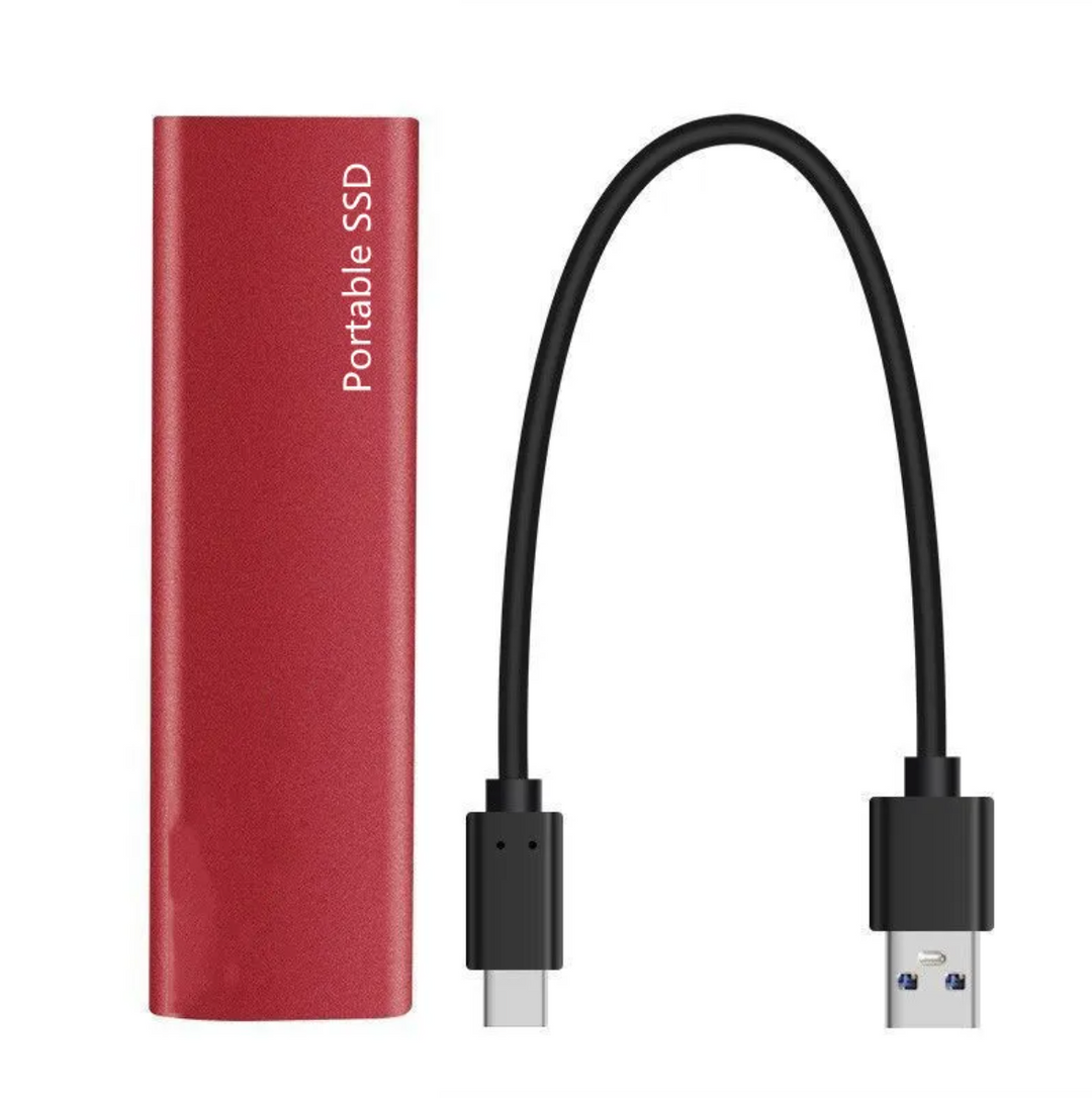 "Disque dur SSD compact et moderne de 16TB avec technologie USB 3.2 pour transfert de données rapide."