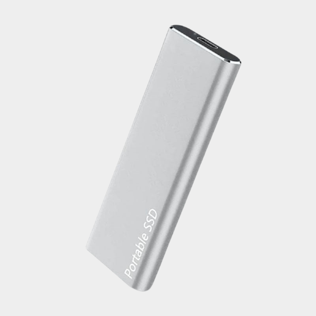 Disque SSD externe 4To, ultra-rapide. Design élégant et compact, idéal pour stocker et transporter vos données.