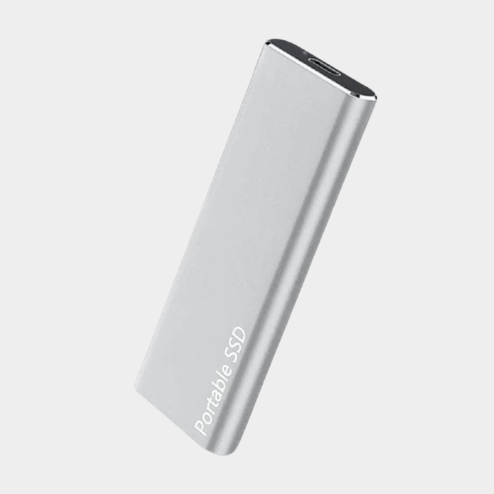 Disque SSD externe 4To, ultra-rapide. Design élégant et compact, idéal pour stocker et transporter vos données.