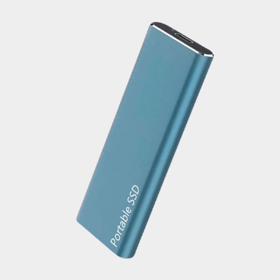 Disque SSD externe 4To, ultra-rapide. Design élégant et compact, idéal pour stocker et transporter vos données.