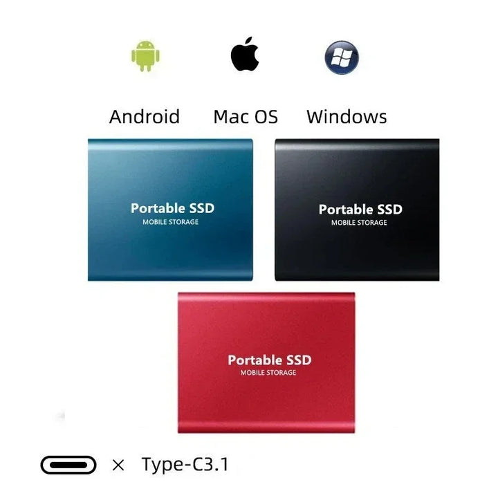 Sauvegardez vos données rapidement avec ce SSD externe portable 2To USB-C, essentiel pour l'informatique.
