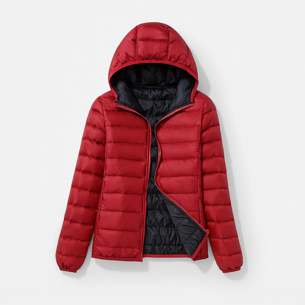 Doudoune à capuche pour femme, protection optimale contre le froid hivernal. Veste matelassée chaude.