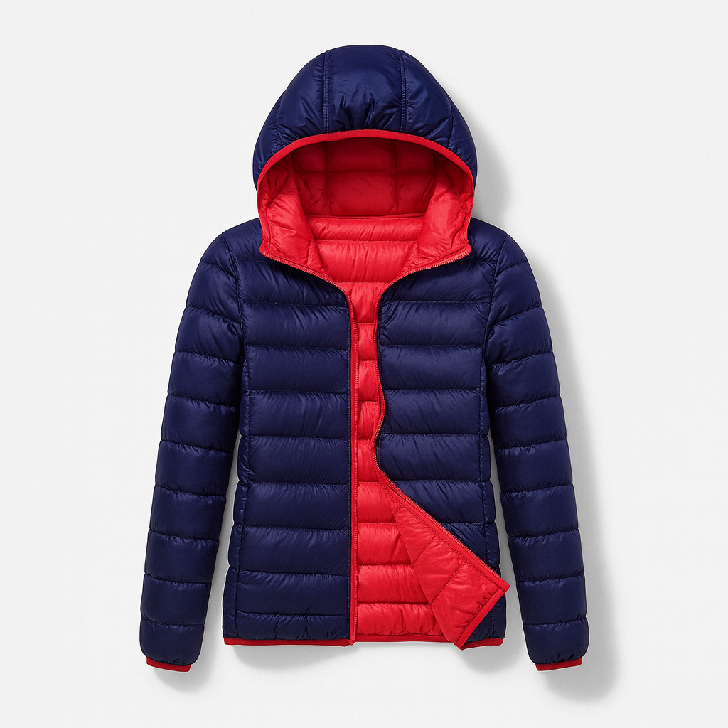 Doudoune unie à capuche femme, un essentiel chaud et tendance pour l'hiver. Confortable et stylée.
