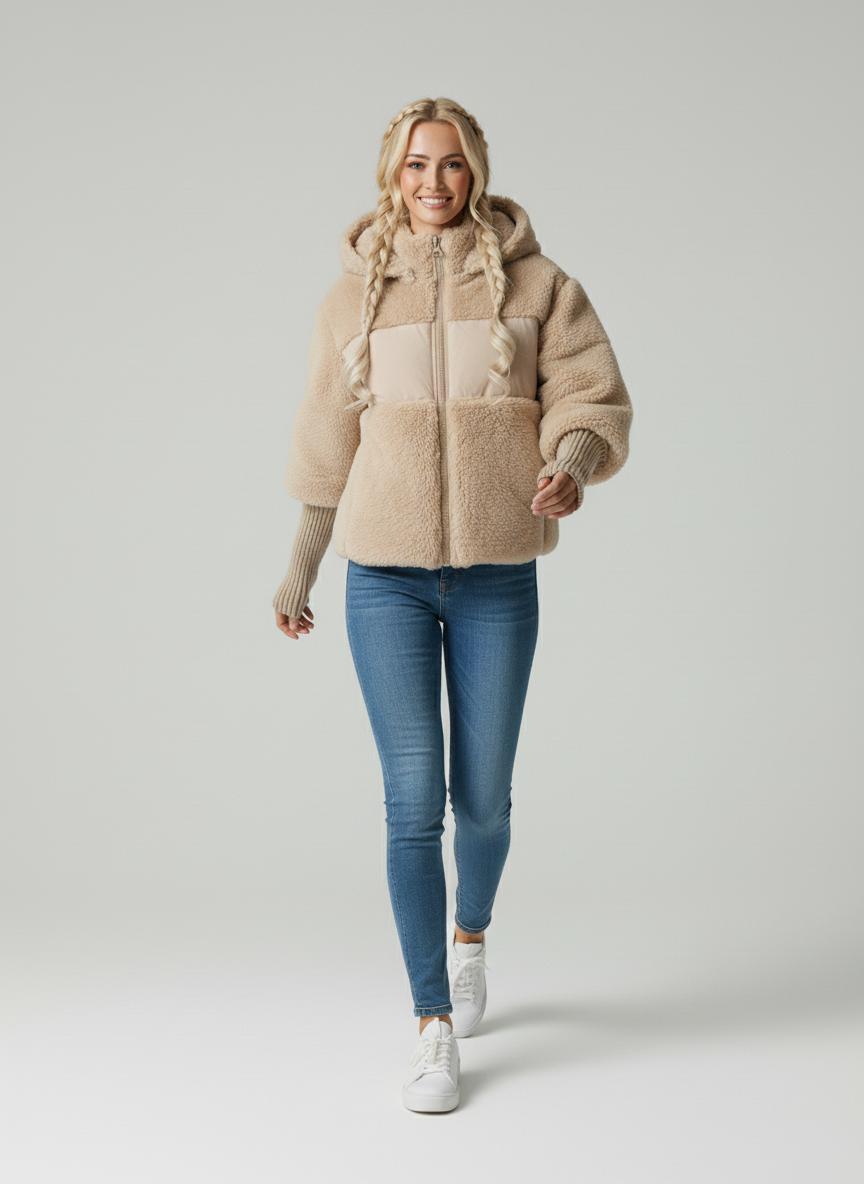 Doudoune hiver femme matelassée, coupe moderne et élégante. Manteau chaud et confortable, parfait pour la mode féminine chic.