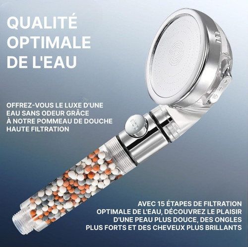 Pommeau De Douche Haute Pression Filtrant - Relaxation et Effet Bénefique