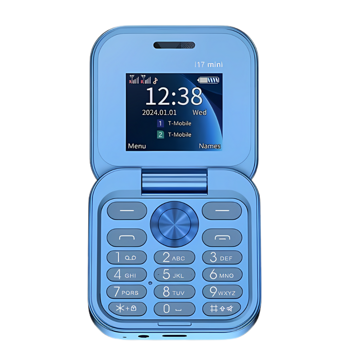 Téléphone portable pliable Dual Sim

 -I17 Pro/Bleu - Ozerty