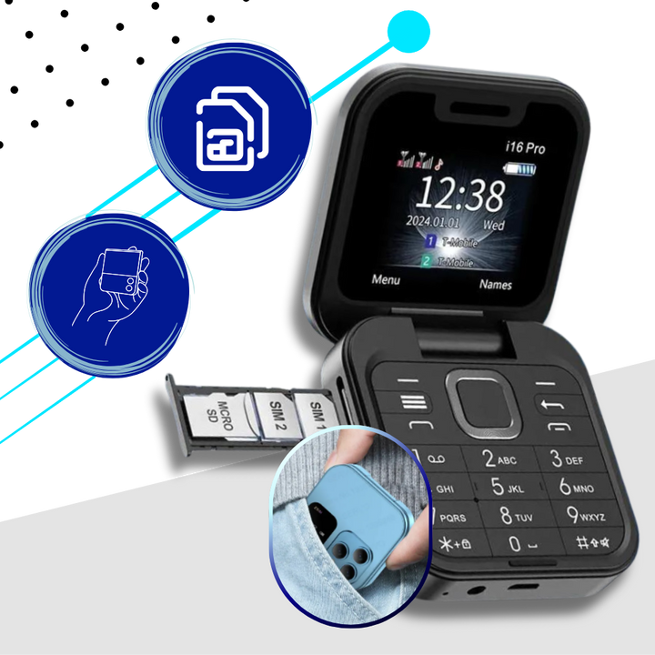 Téléphone portable pliable Dual Sim

 - Ozerty
