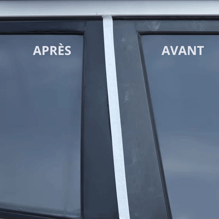 "Effaceur d'imperfection auto polyvalent au revêtement crystal, laisse une finition lisse et brillante, nettoyage rapide."