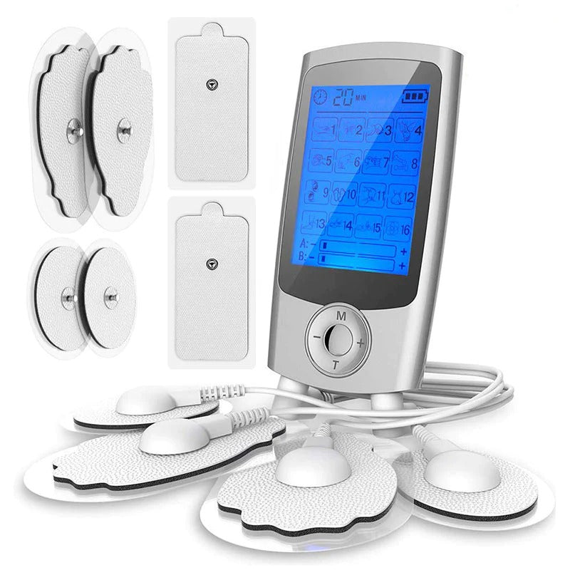 Électrostimulateur EMS Tens: appareil de soin pour soulager la douleur musculaire. 16 modes, 20 niveaux d'intensité.