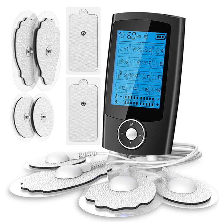 Électrostimulateur EMS Tens: appareil de soin pour soulager la douleur musculaire. 16 modes, 20 niveaux d'intensité.