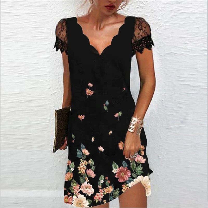 "Élégante robe Amara scintillante d'été, avec dentelle et coupe chic, pour occasions spéciales, disponible en couleurs variée