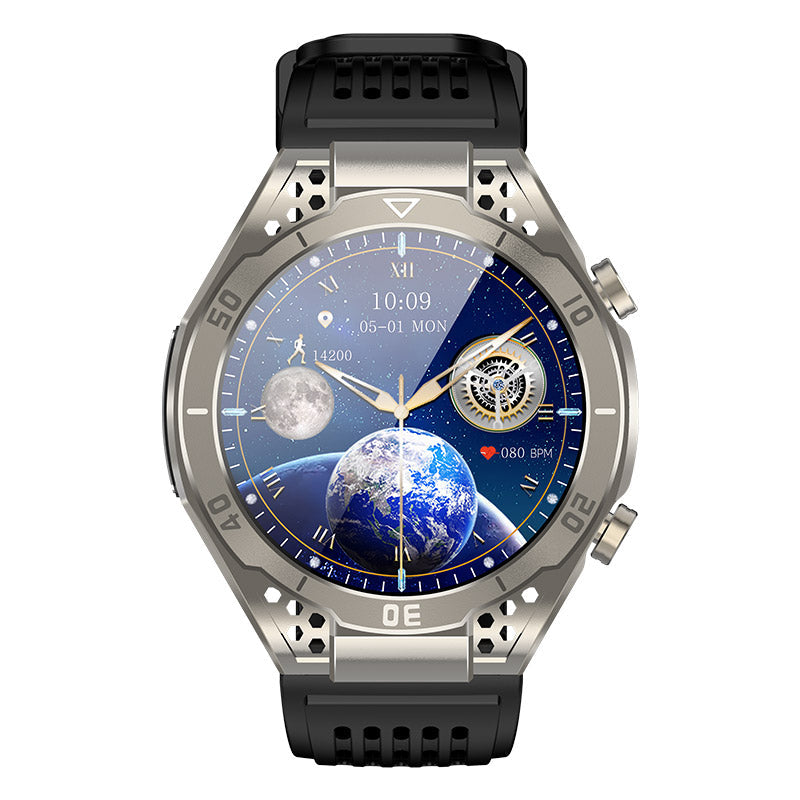 Montre connectée étanche pour sport et santé, avec suivi cardiaque et oxygène sanguin.