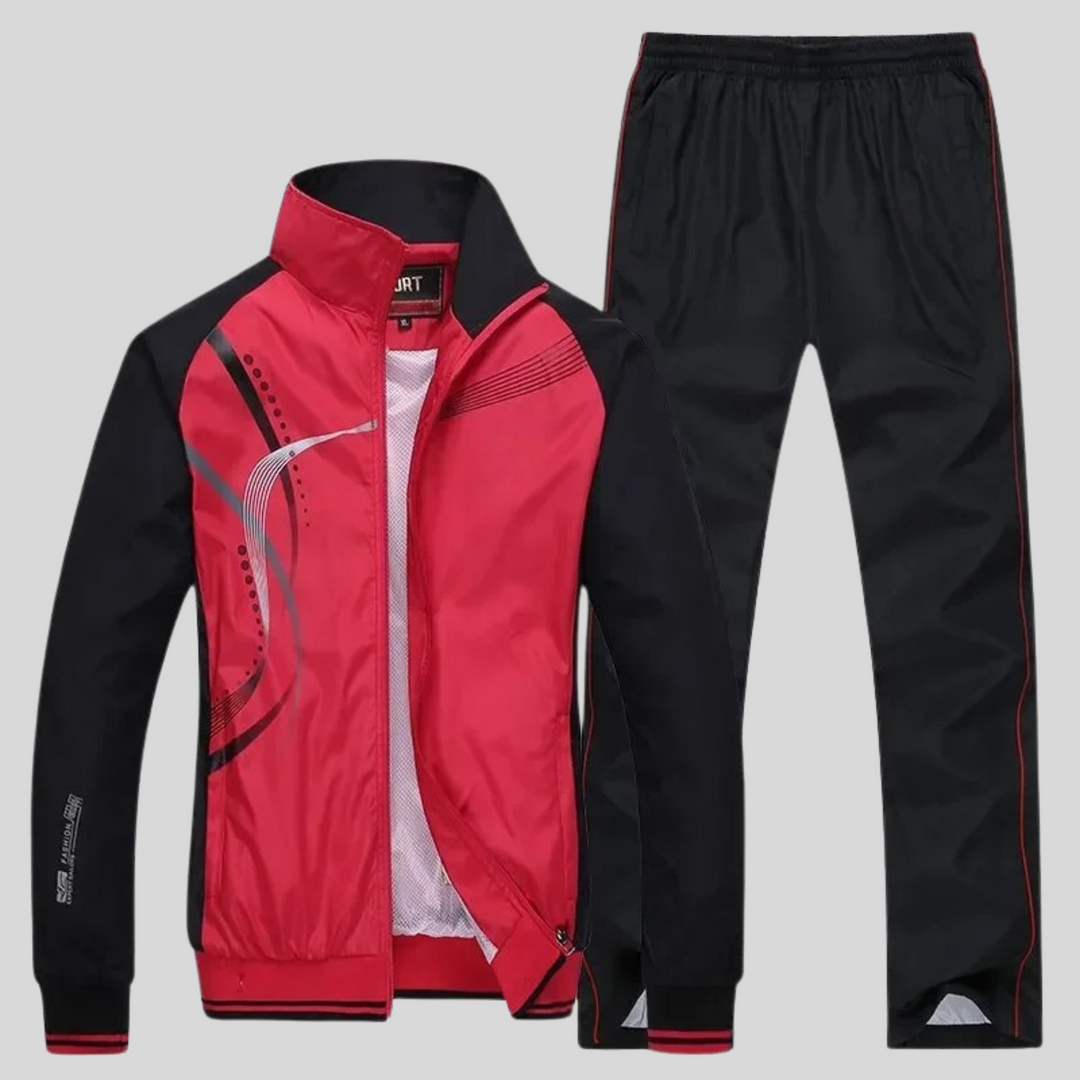 Survêtement homme élégant pour le fitness, la course ou un look athleisure tendance. Confort et performance assurés.