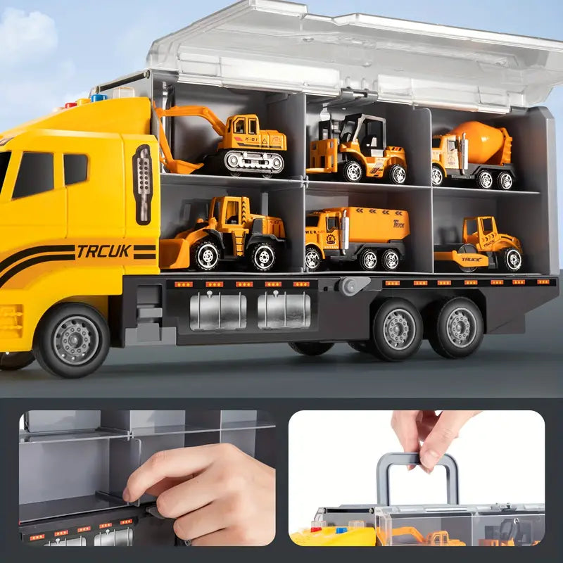 Mini-véhicules de construction réalistes pour enfants. Parfait pour jeux de rôle et l'apprentissage ludique.