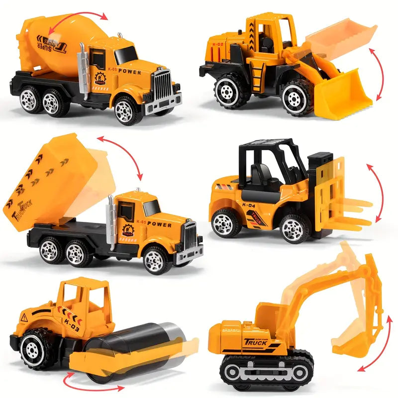 Set complet de jouets véhicules de construction pour jeunes bâtisseurs. Éducatif et amusant pour garçons filles.
