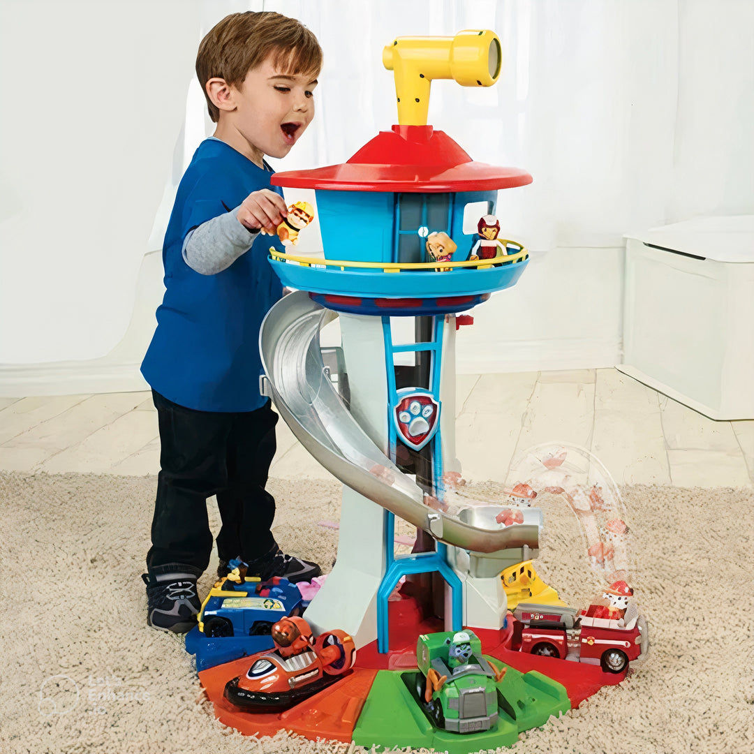 Ensemble de voitures PawPatrol colorées et robustes pour enfants, plastique durable, stimule l'imagination dès 4 ans.