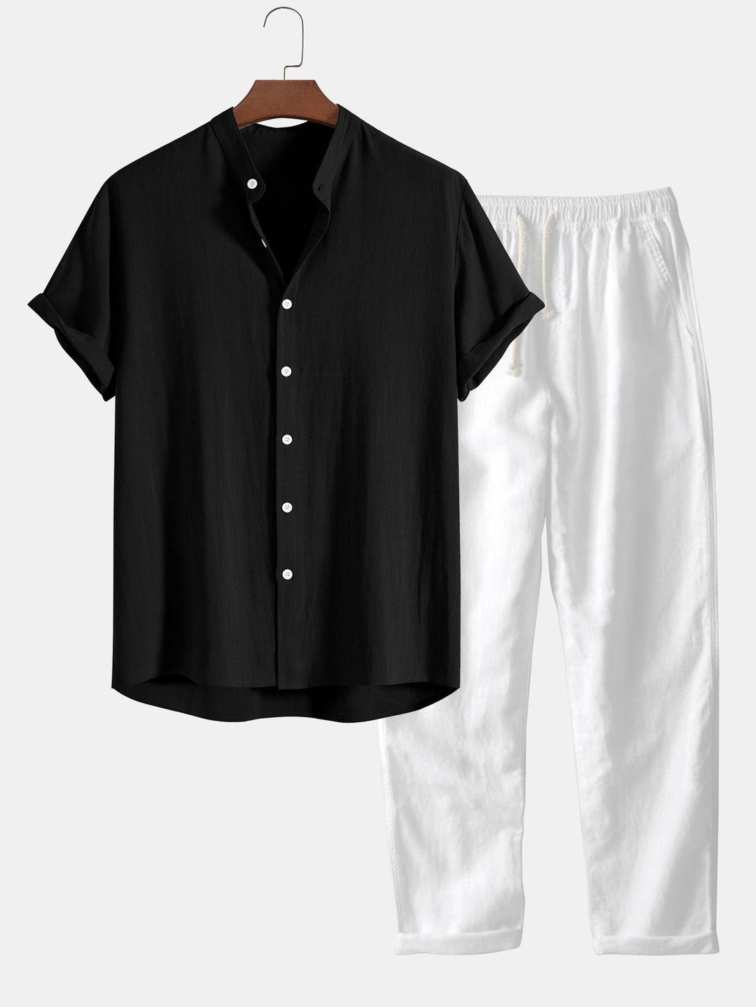 Tenue d'été décontractée homme en lin respirant, idéale pour un look frais et stylé.