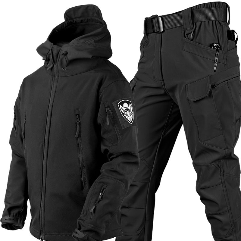 Ensemble veste et pantalon homme Marcus camouflage, technique, imperméable pour l'extérieur.