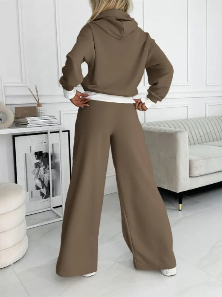 Haut et pantalon amples ultra-confortables de cet ensemble femme 2 pièces décontracté, parfait pour se détendre en été.