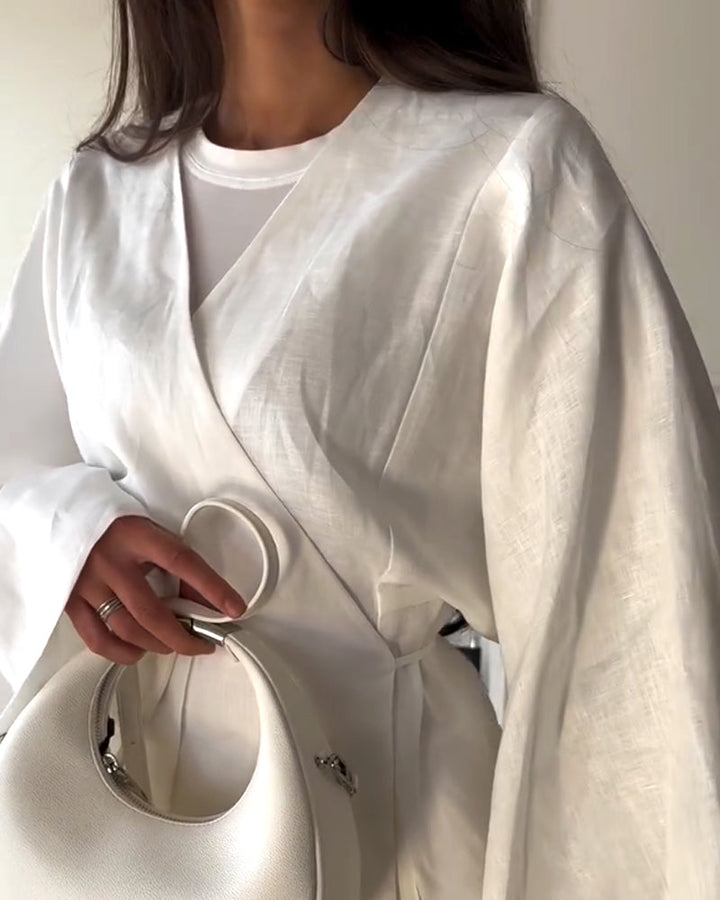 Ensemble jupe longue et tunique coton. Style élégant, coupe fluide.  Parfait pour occasions spéciales.