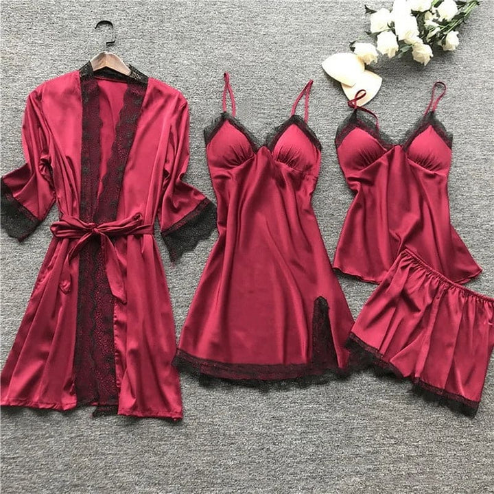 Ensemble pyjama femme Zariyah en tissu doux et respirant, coupe ample, couleurs variées pour confort élégant à la maison.