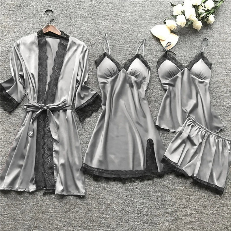 Ensemble pyjama femme Zariyah en tissu doux et respirant, coupe ample, couleurs variées pour confort élégant à la maison.