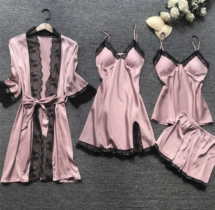 Ensemble pyjama femme Zariyah en tissu doux et respirant, coupe ample, couleurs variées pour confort élégant à la maison.