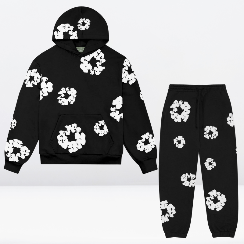 Ensemble survêtement unisexe en coton doux, idéal pour le sport et la détente, style casual.