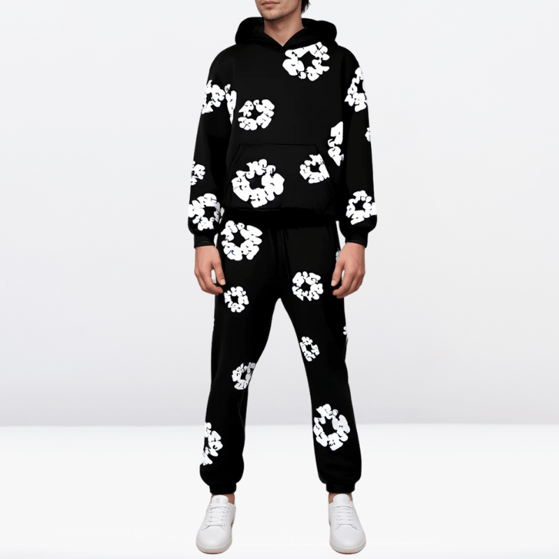Tenue de détente unisexe en coton doux, l'ensemble parfait pour un style confortable et tendance.