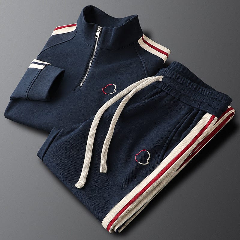 Ensemble survêtement moderne, coupe décontractée.  Confort et style pour le sport et les loisirs.