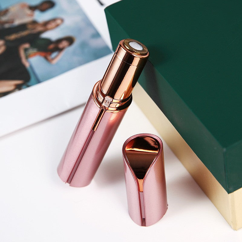 "Épilateur facial portable élégant, compact, idéal pour une peau lisse et douce; accessoire essentiel pour femmes."
